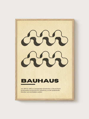 Bauhaus Exhibition Poster poster in oak frame