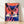 Bold pop art owl face print with striking hot pink and orange features against navy blue and cream, featuring large expressive eyes in a modern abstract style.