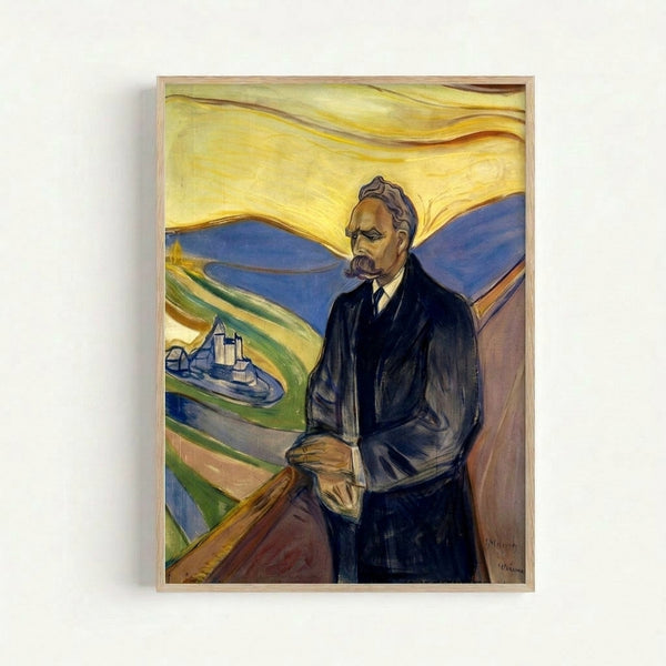 Dark portrait artwork showing a contemplative male figure rendered in earthy colors and dramatic shadows, characteristic of early 20th century expressionist style.