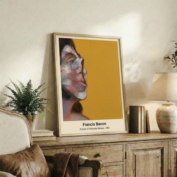 Abstract figure study of a woman in muted earth tones featuring gestural marks and obscured facial features, conveying existential anxiety through deconstructed portraiture.