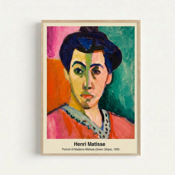 Intimate watercolor-style portrait featuring a female figure rendered in vibrant ochre, green, and red hues with an abstract approach.