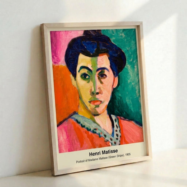 Expressive faceless portrait of a woman in modern style using loose brushwork and a striking palette of green, blue, and warm earth tones.