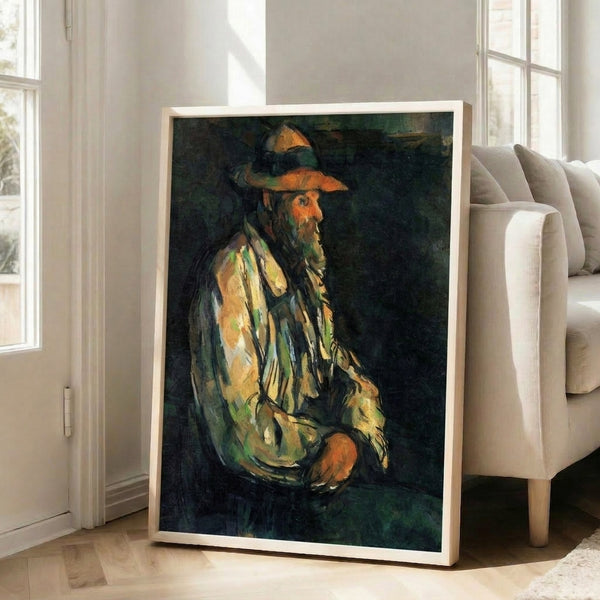 Wall-mounted poster of Vallier portrait in classic post-impressionist style with muted tones, ideal retro home decor.