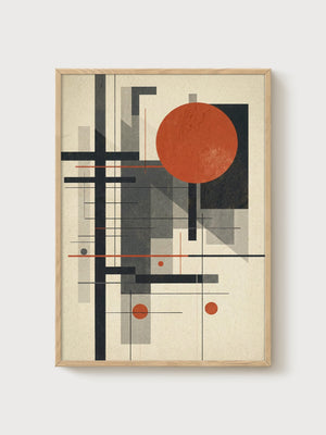 El Lissitzky Print poster in oak frame