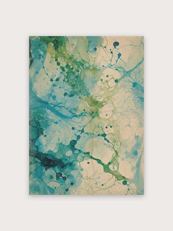 Teal Abstract Flow - Digital Download