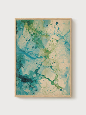 Abstract Wall Art Print poster in oak frame