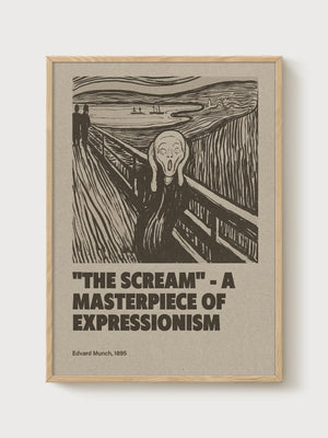 Edvard Munch Print poster in oak frame