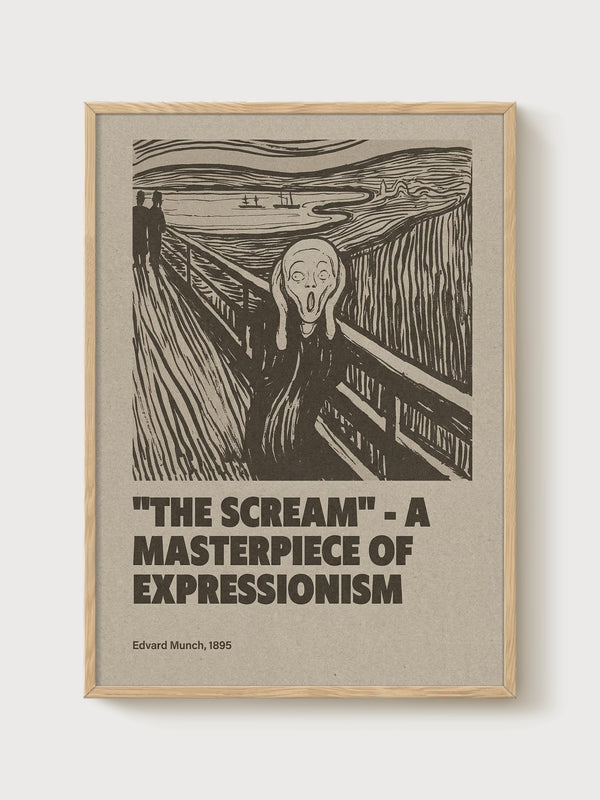 Edvard Munch Print poster in oak frame