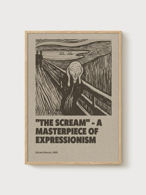 Edvard Munch Print poster in oak frame