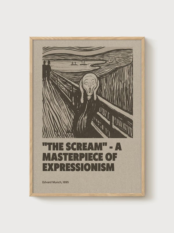 Edvard Munch Print poster in oak frame