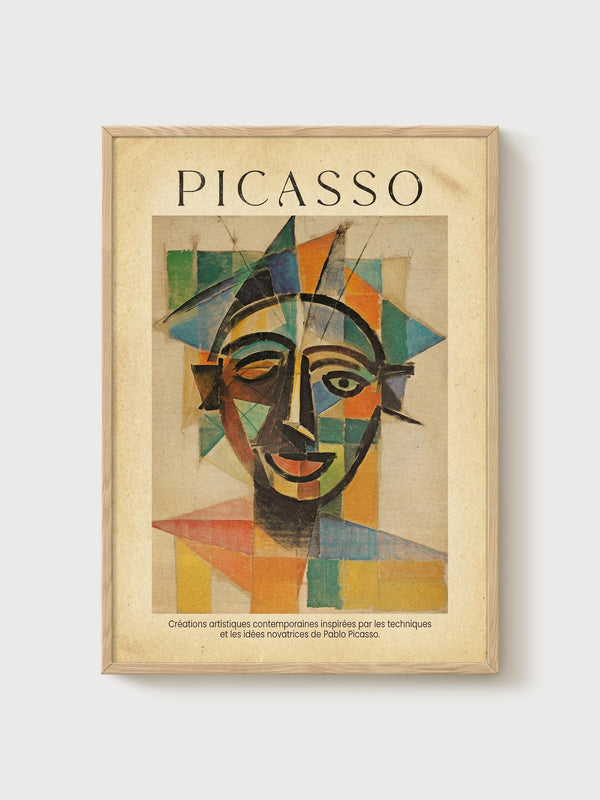 Pablo Picasso Print poster in oak frame