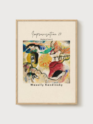 Wassily Kandinsky Print poster in oak frame