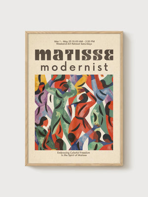 Henri Matisse Print poster in oak frame