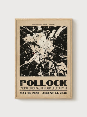 Pollock Exhibition Poster poster in oak frame
