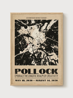 Pollock Exhibition Poster poster in oak frame