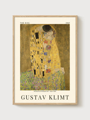 Gustav Klimt Print poster in oak frame