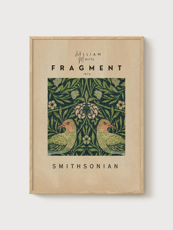 William Morris Print poster in oak frame
