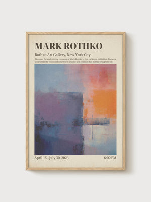 Mark Rothko Print poster in oak frame