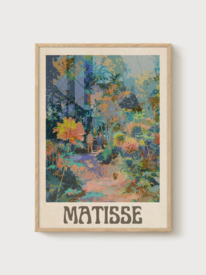 Henri Matisse Print poster in oak frame