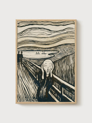 Edvard Munch Print poster in oak frame