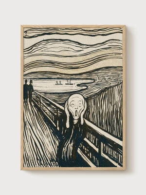 Edvard Munch Print poster in oak frame