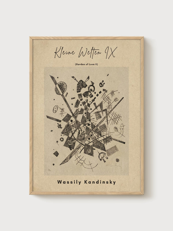 Wassily Kandinsky Print poster in oak frame