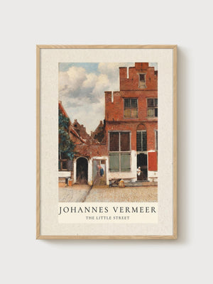 Vermeer Print poster in oak frame