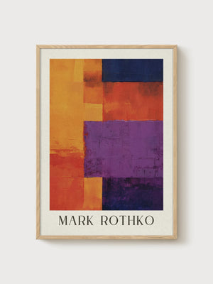 Mark Rothko Print poster in oak frame