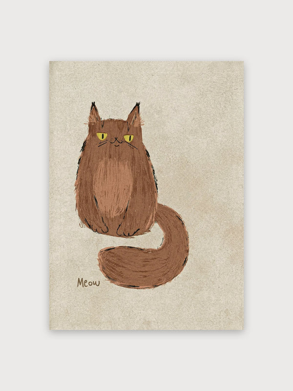 Brown Cat Print - Digital Download