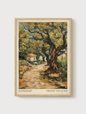 Vincent Van Gogh Print poster in oak frame