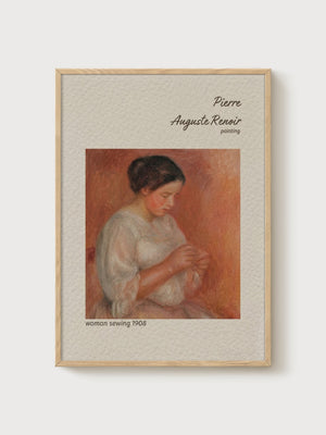 Pierre-Auguste Renoir Print poster in oak frame