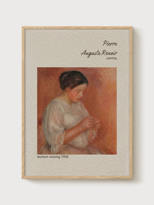 Pierre-Auguste Renoir Print poster in oak frame