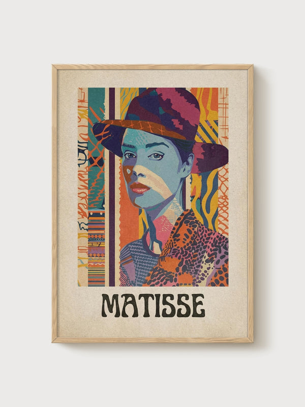 Henri Matisse Print poster in oak frame