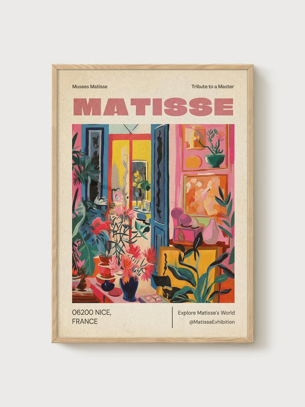 Henri Matisse Print poster in oak frame