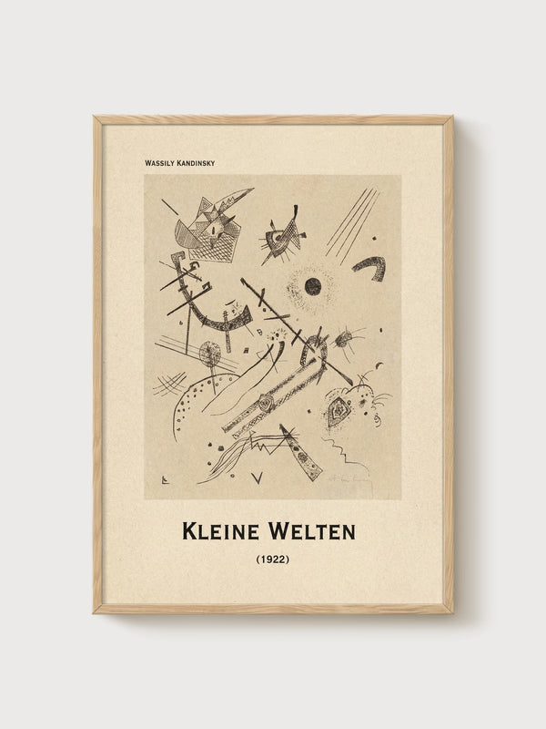 Wassily Kandinsky Print poster in oak frame