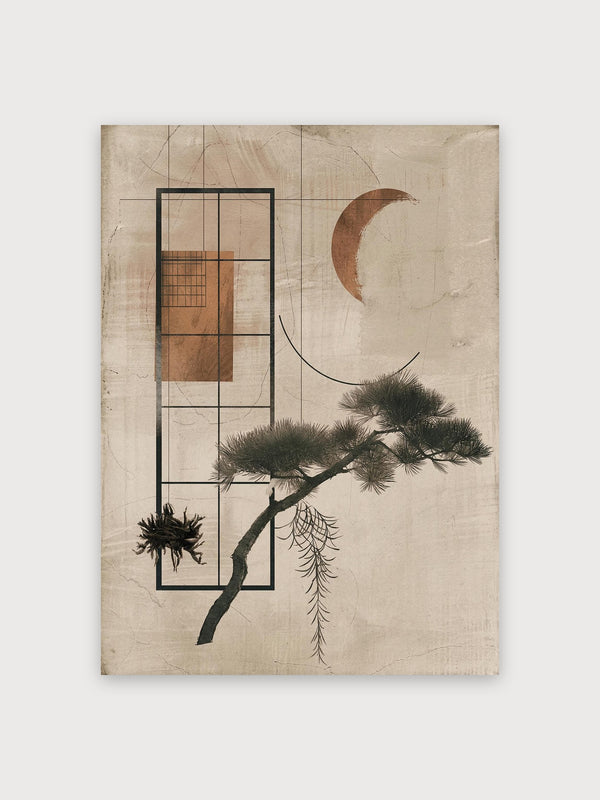 Zen Bonsai Moon Print - Digital Download