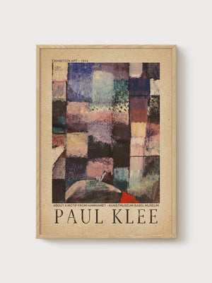 Paul Klee Print poster in oak frame