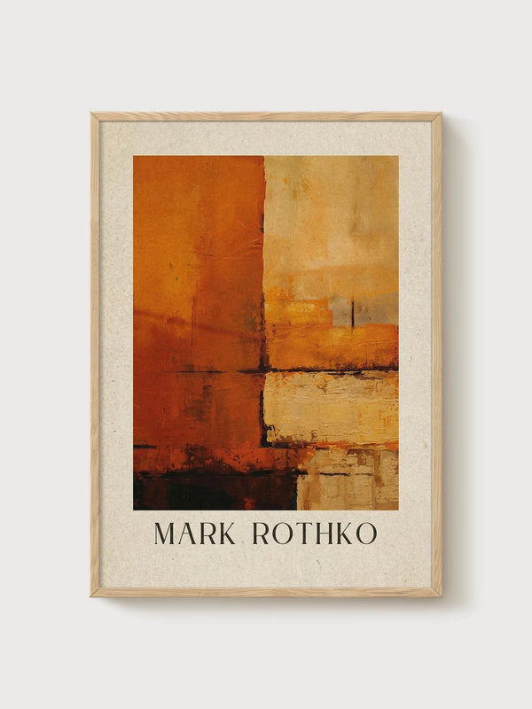 Mark Rothko Print poster in oak frame