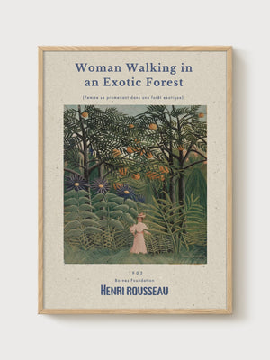 Henri Rousseau Print poster in oak frame