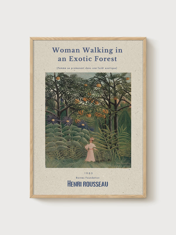 Henri Rousseau Print poster in oak frame