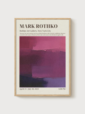 Mark Rothko Print poster in oak frame