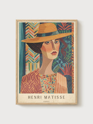 Henri Matisse Print poster in oak frame