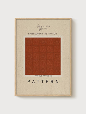 William Morris Print poster in oak frame