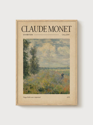 Claude Monet Print poster in oak frame