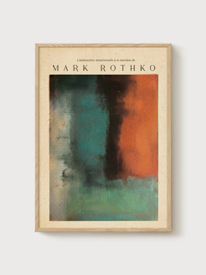Mark Rothko Print poster in oak frame