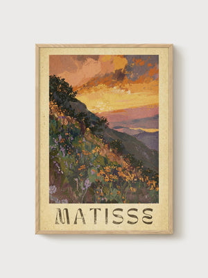Henri Matisse Print poster in oak frame