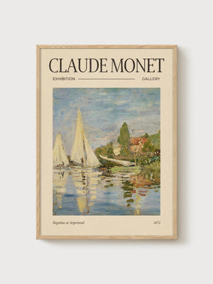 Claude Monet Print poster in oak frame
