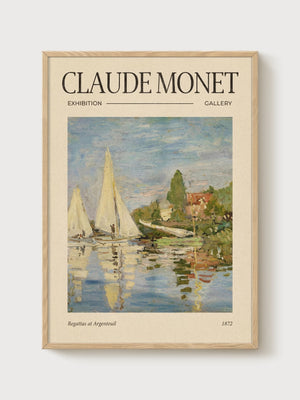 Claude Monet Print poster in oak frame