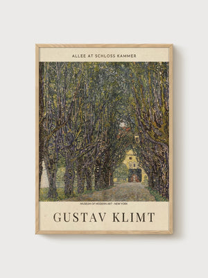 Gustav Klimt Print poster in oak frame