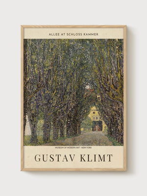 Gustav Klimt Print poster in oak frame